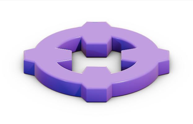 An example of a token to mark a point of impact.