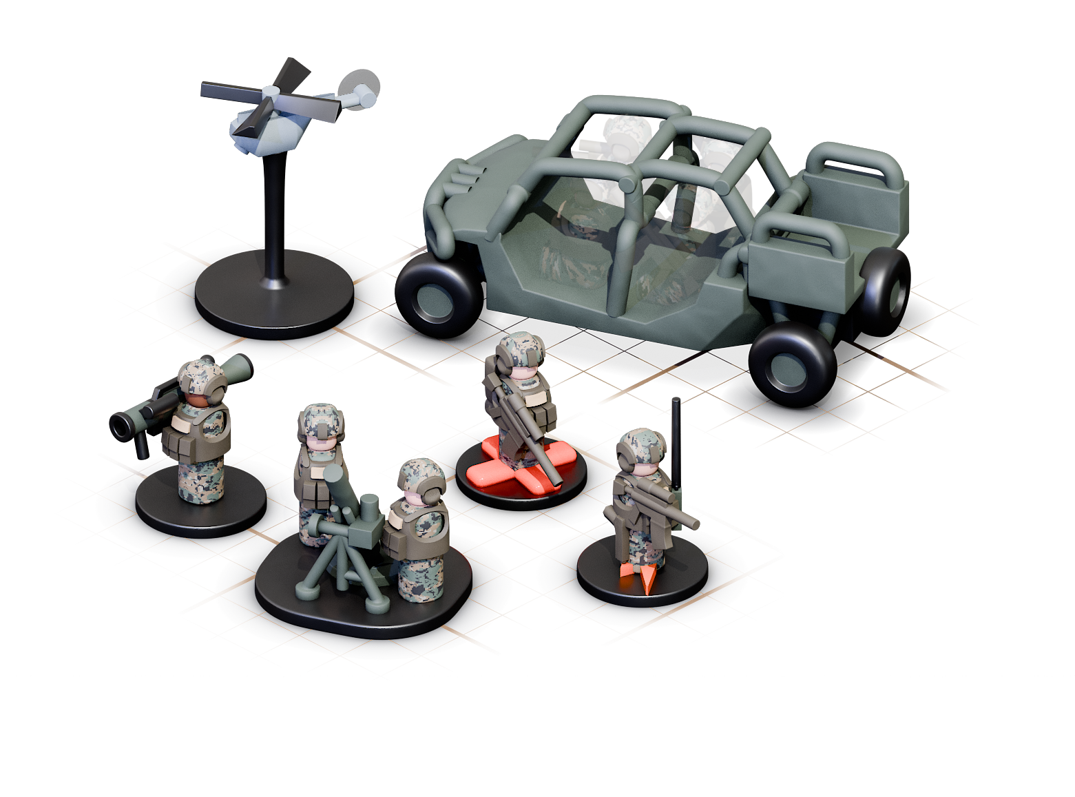 Friendly forces used in this example
